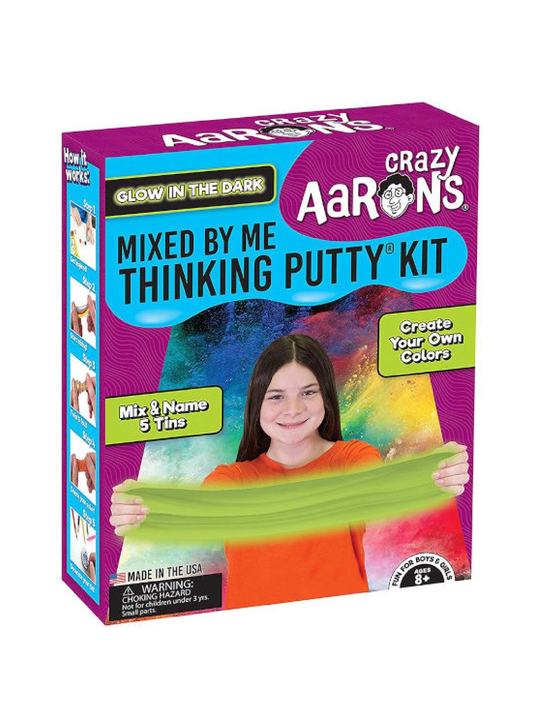 Crazy aaron Mixed by Me Thinking Putty - Glow in The Dark Slime Kit