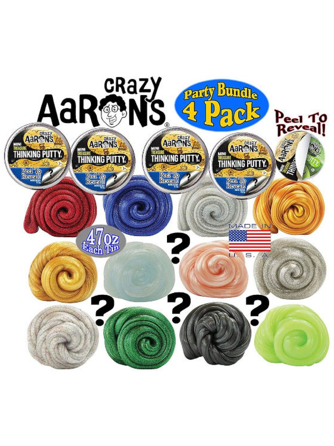 Crazy aaron Treasure Surprise Tin Slime (2″ – .47oz) (No Color- Image 2)