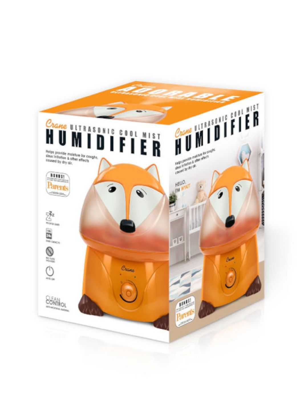 Crane Wyatt The Fox Adorable Cool Mist Humidifier (No Color- Image 2)