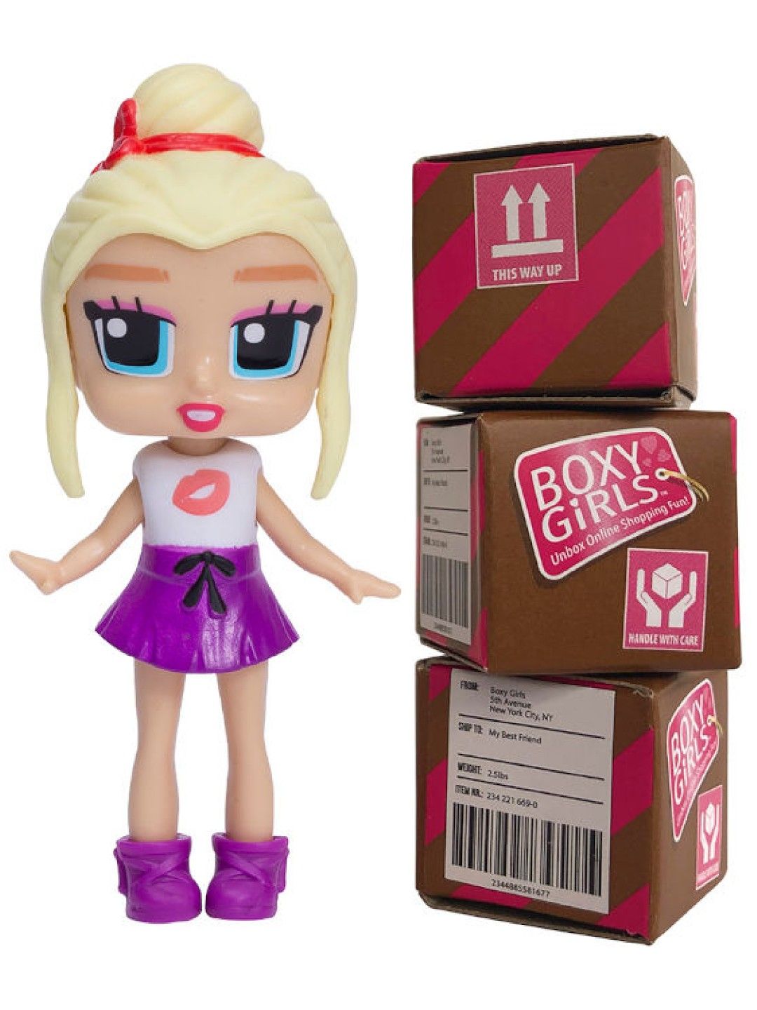 Boxy Girls Ellie Mini Doll with Surprise Fashion Accessories (3in)