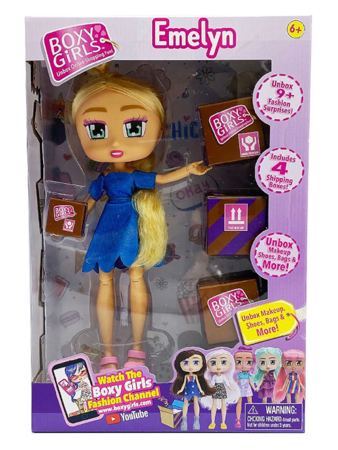 Boxy Girls Emelyn Doll with Surprise Fashion Accessories Series #3 (8in) (No Color- Image 2)