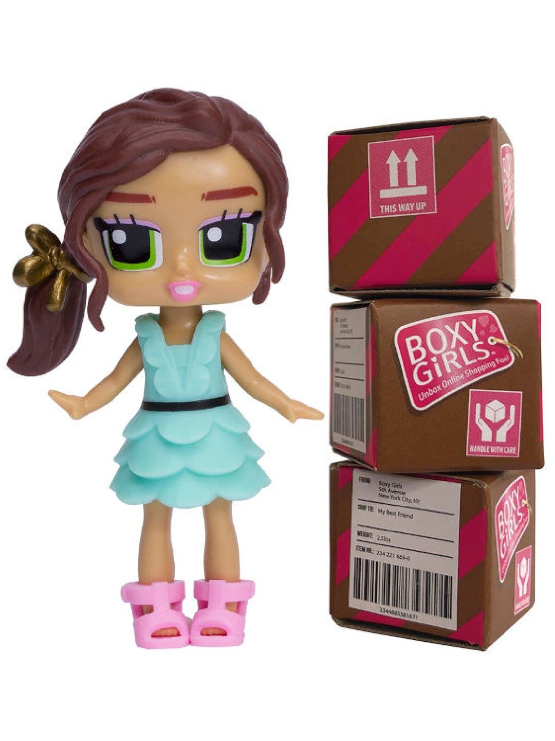 Boxy Girls Lina Mini Doll with Surprise Fashion Accessories (3in)