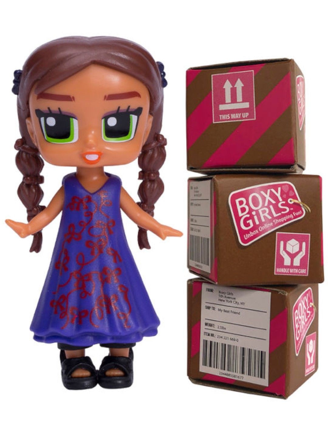 Boxy Girls Tasha Mini Doll with Surprise Fashion Accessories (3in)