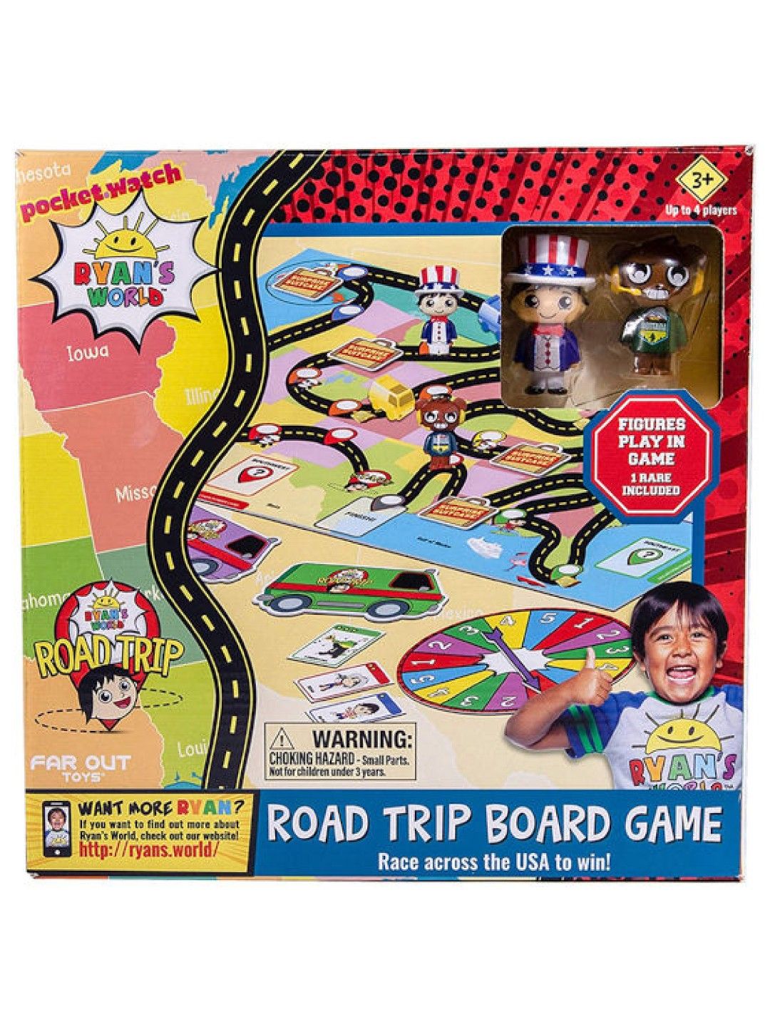 Ryan's World Road Trip Board Game (No Color- Image 2)