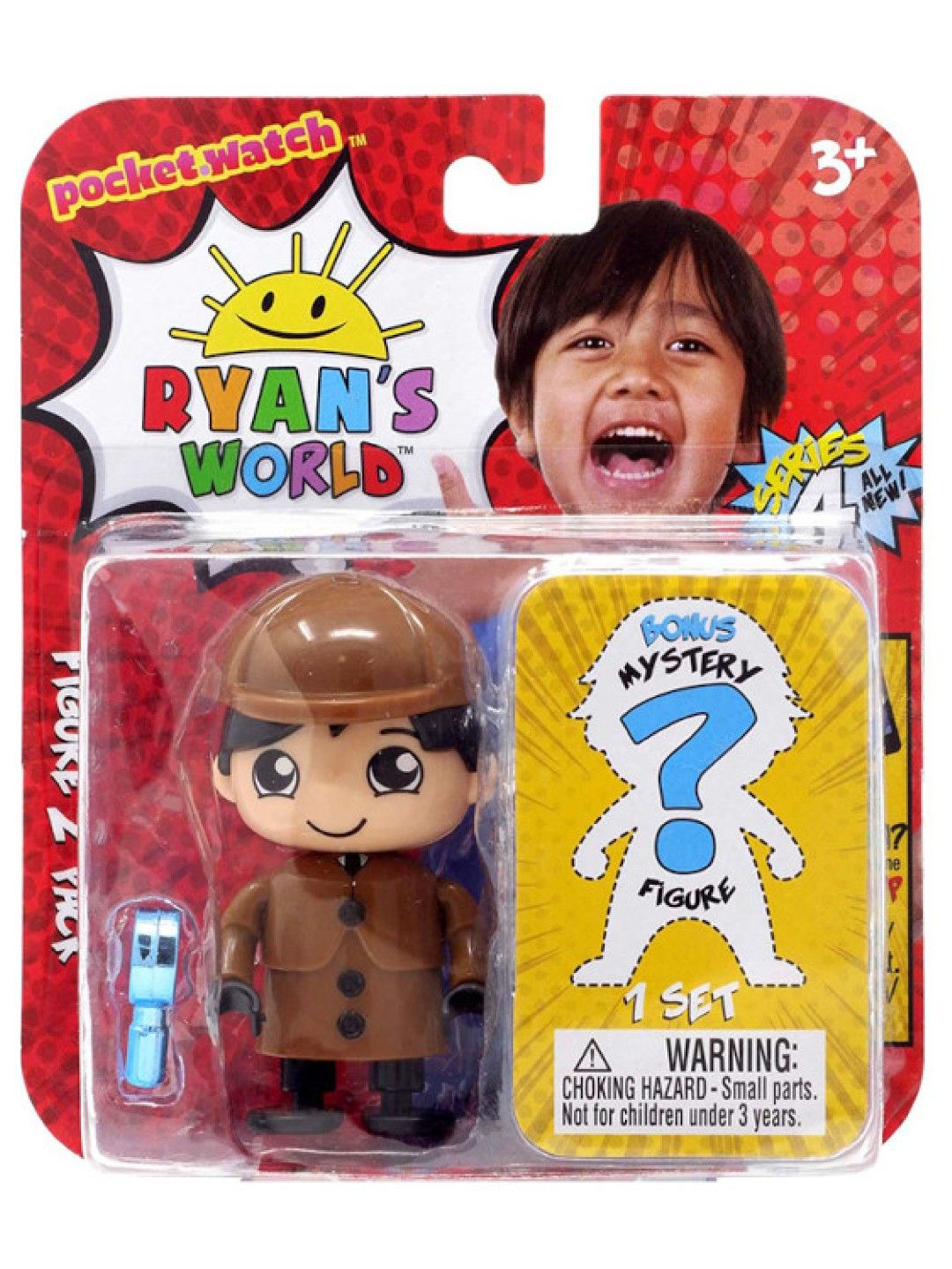 Ryan's World Figures 2 Pack Series 4 - Detective Ryan (No Color- Image 1)