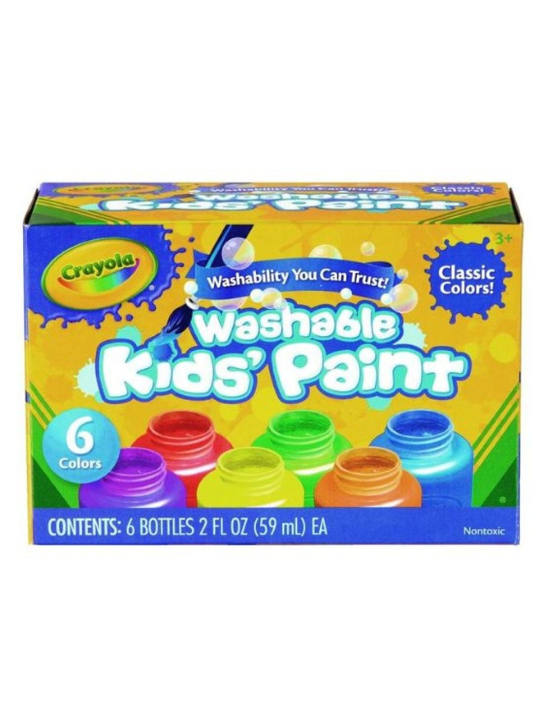 Crayola Washable Kids Paint 20z/59ml (6ct) (No Color- Image 1)