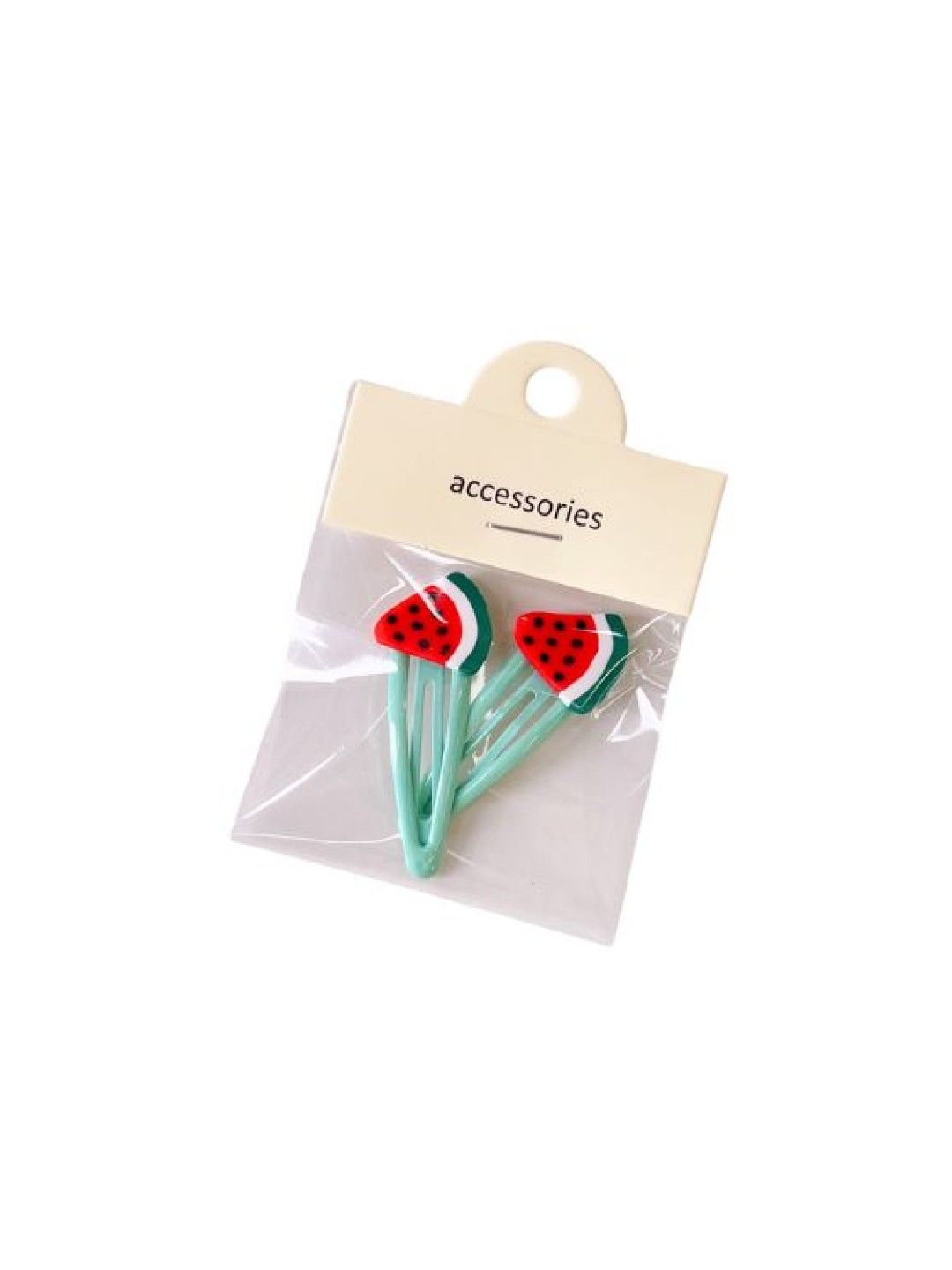 Scenti Korean Stylish Hair Pin Fruits in pair (4pcs.) (Watermelon- Image 1)