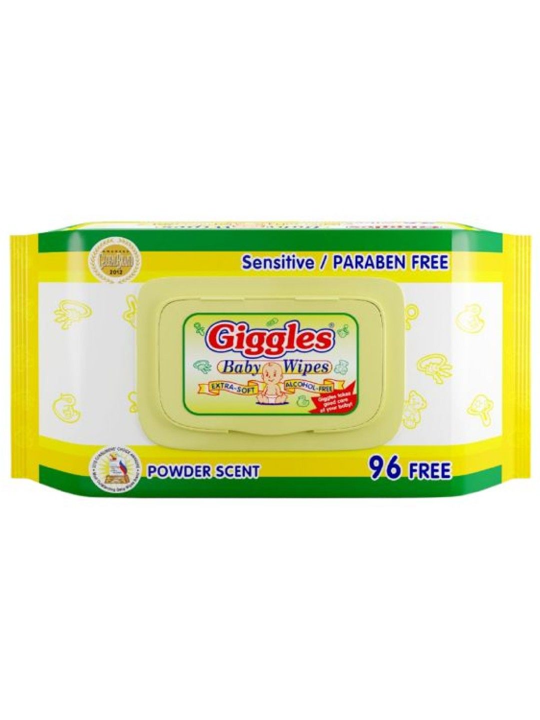 Giggles Wet Wipes Powder Scent 96s