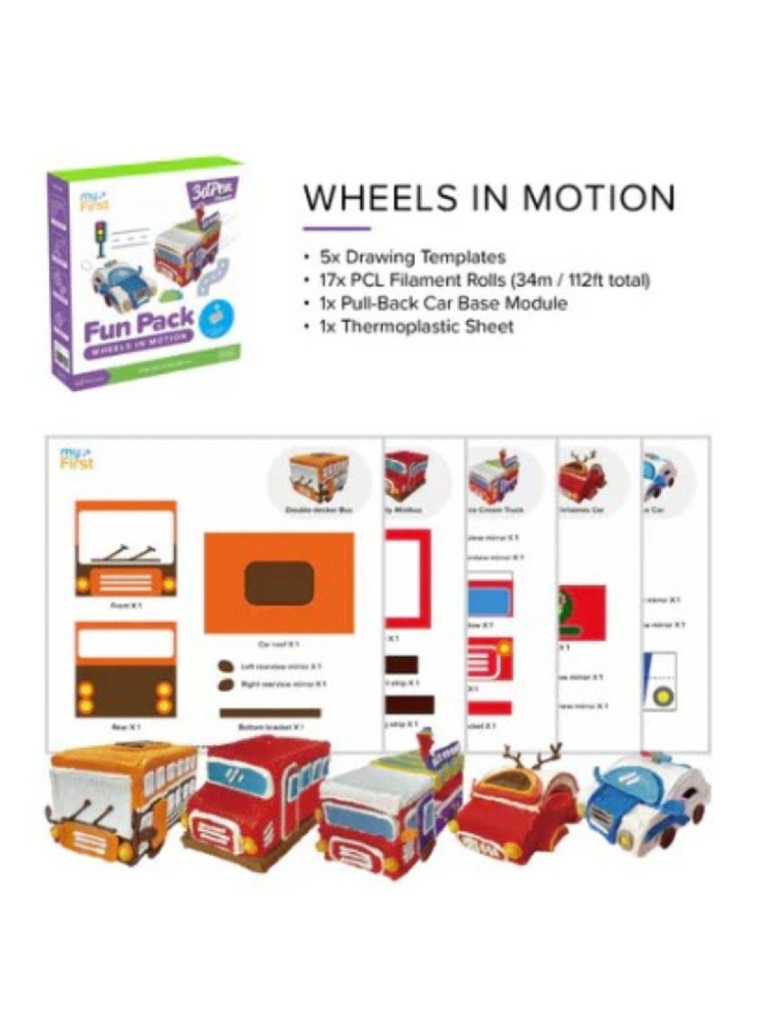 myFirst 3Dpen Make Filaments Fun Pack - Wheels In Motion (No Color- Image 2)