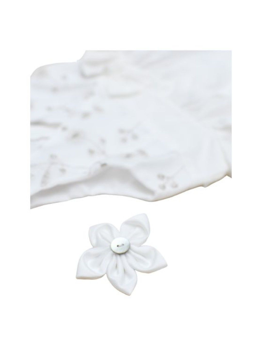 Bebeta Sleeveless Formal Dress (V-Neck) (White- Image 3)