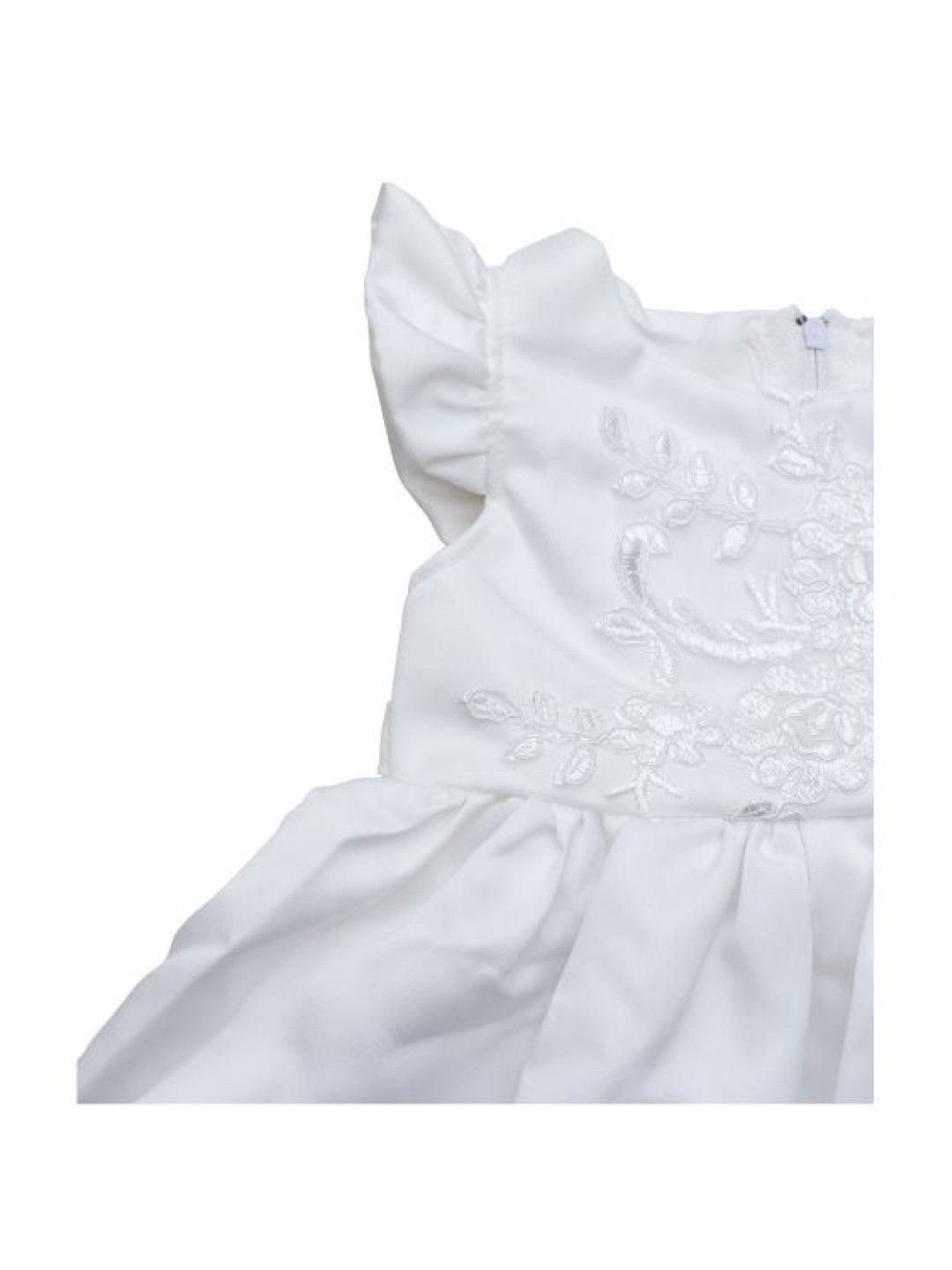 Bebeta Formal Dress (Ruffle Sleeve) (White- Image 3)