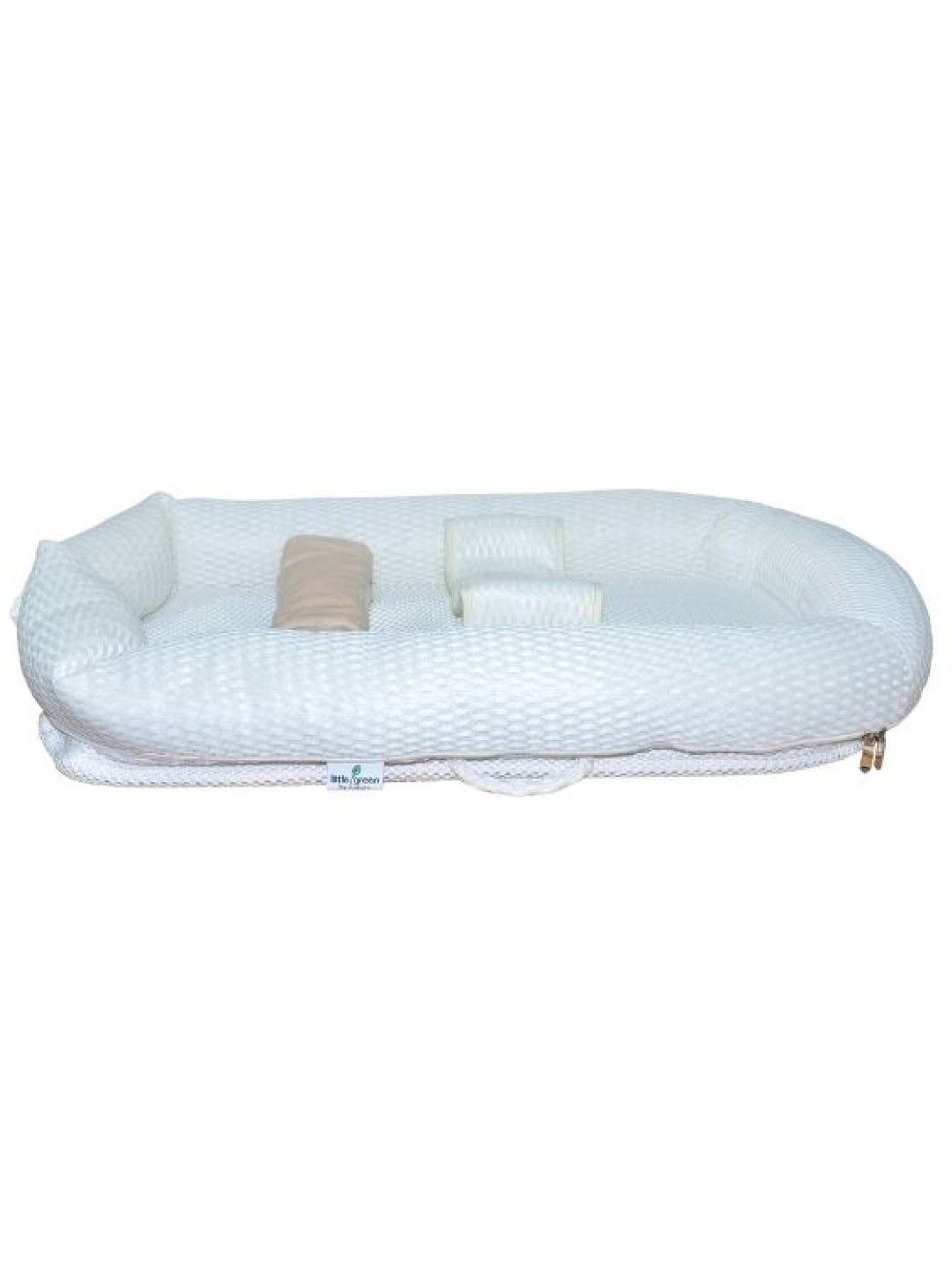 Little Green Baby Soft Bed (AOP White- Image 2)