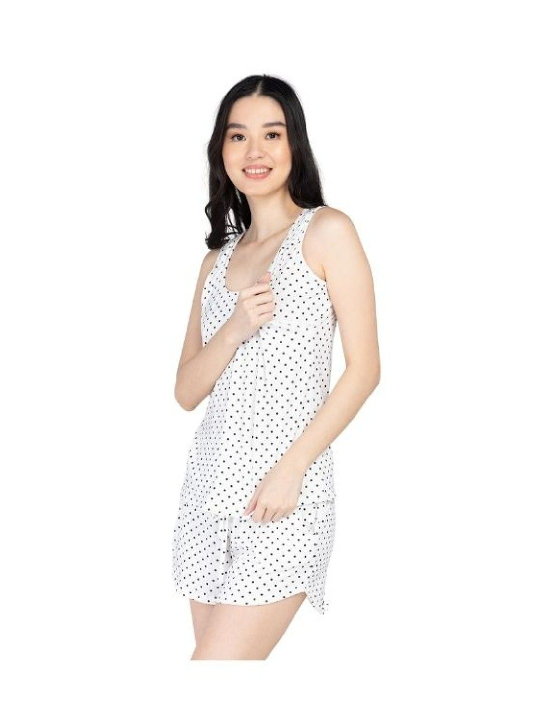 Rocketmom Sophia Nursing Loungewear Terno/Coordinates (White- Image 2)