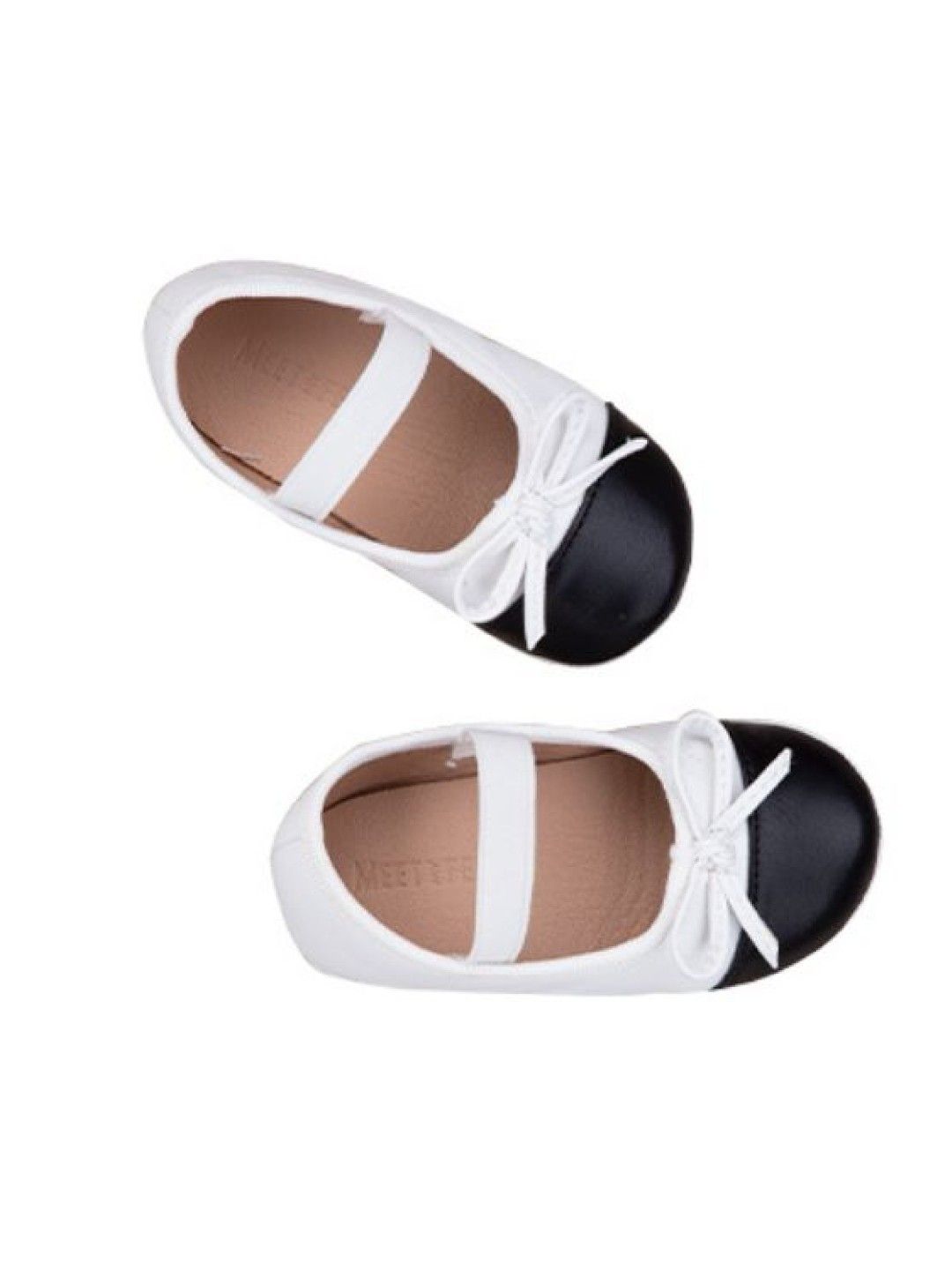 Meet My Feet Tai - Infant Maryjanes or Ballerina Flats For Girls (White/Black- Image 2)