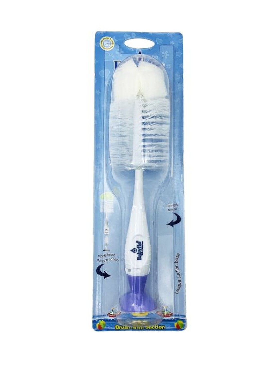 Babyflo Bottle & Nipple Brush with Suction