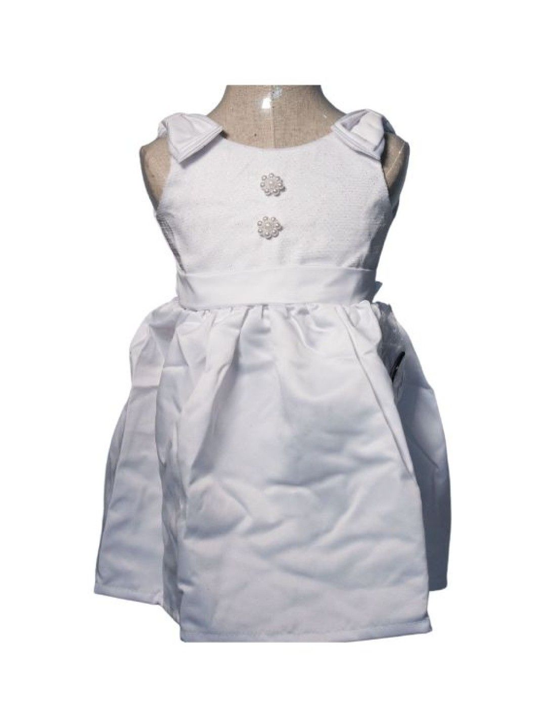 Bebeta Formal Dress (Ribbon Sleeveless) (White- Image 1)