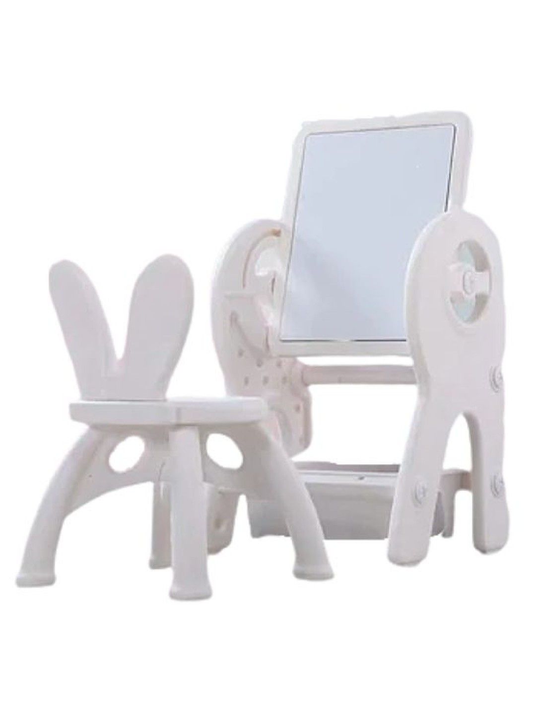 QT Hub Amaris Whiteboard with Lego Blocks Table and Chair (White- Image 1)