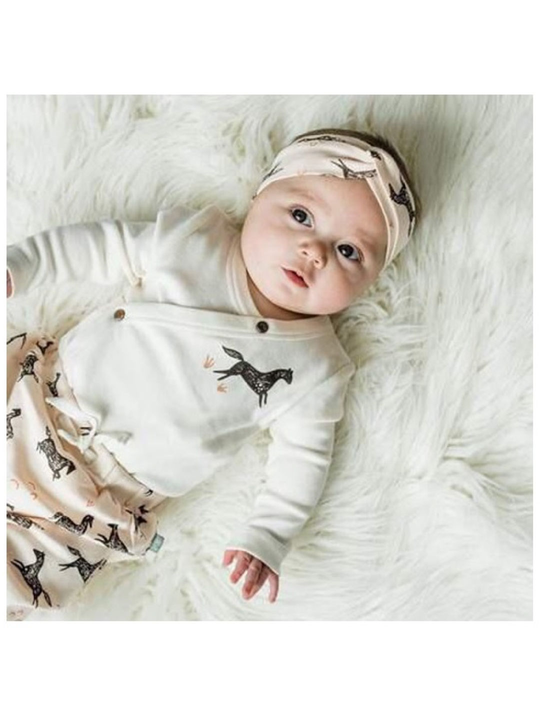 Finn + Emma Wild Horses Collection Long Sleeved Bodysuit (No Color- Image 3)