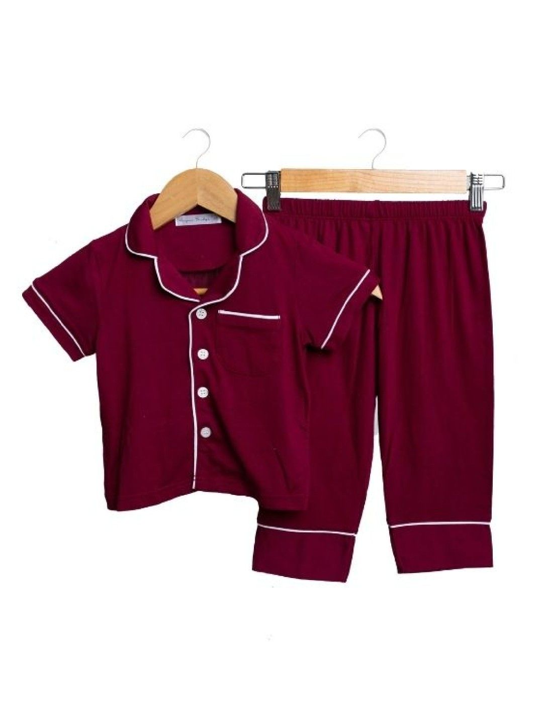 Harper Bridge Wine Red Kid's Pajama Set (No Color- Image 1)
