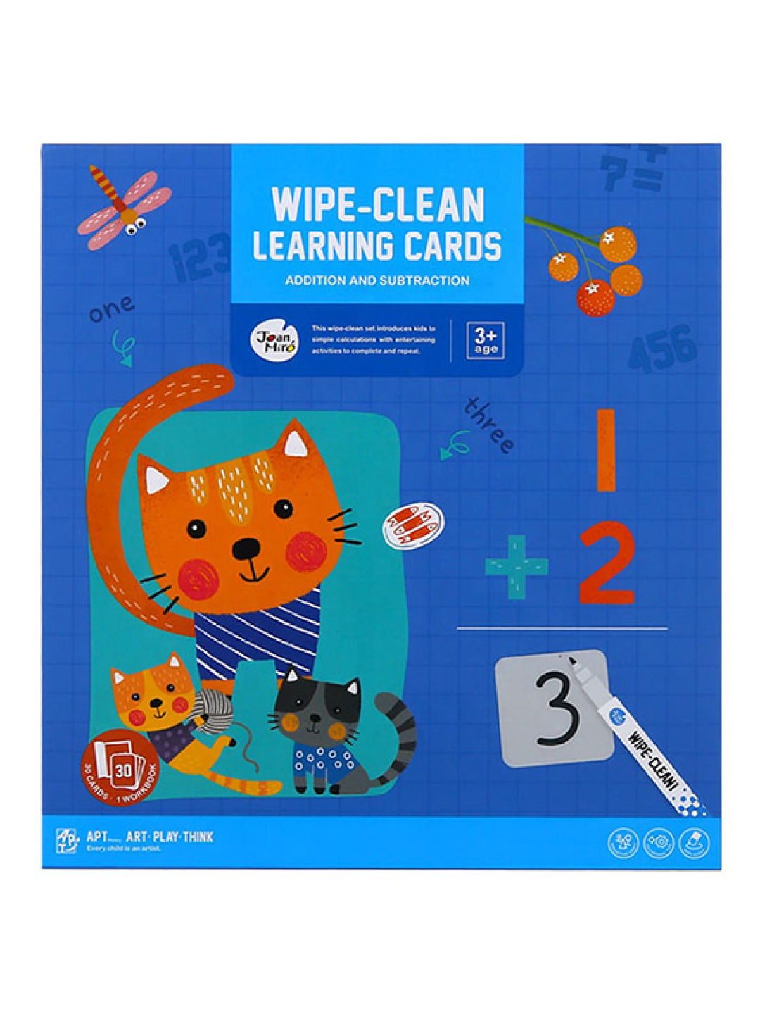 Joan Miro Wipe-Clean Learning Cards - Addition and Subtraction (No Color- Image 1)