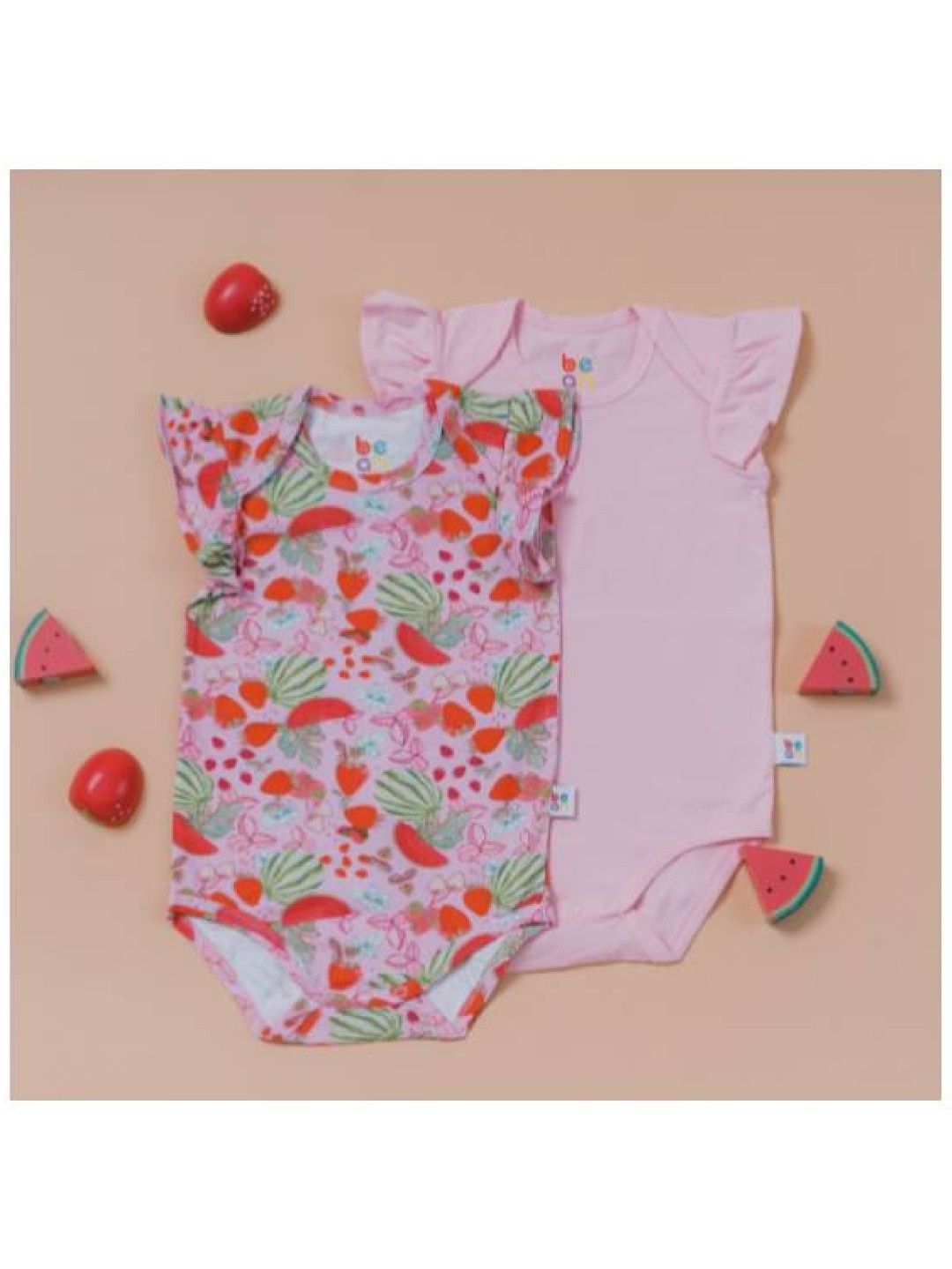 bean fashion Wonder Playsuits 2-Piece Alessa Lanot Pakwan Fun Fruity Swirl Onesie Set (Multicolor- Image 3)