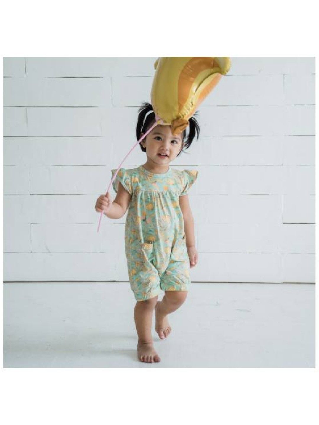 bean fashion Wonder Playsuits Alessa Lanot Saging Swirl Flutter Sleeves Romper (No Color- Image 1)