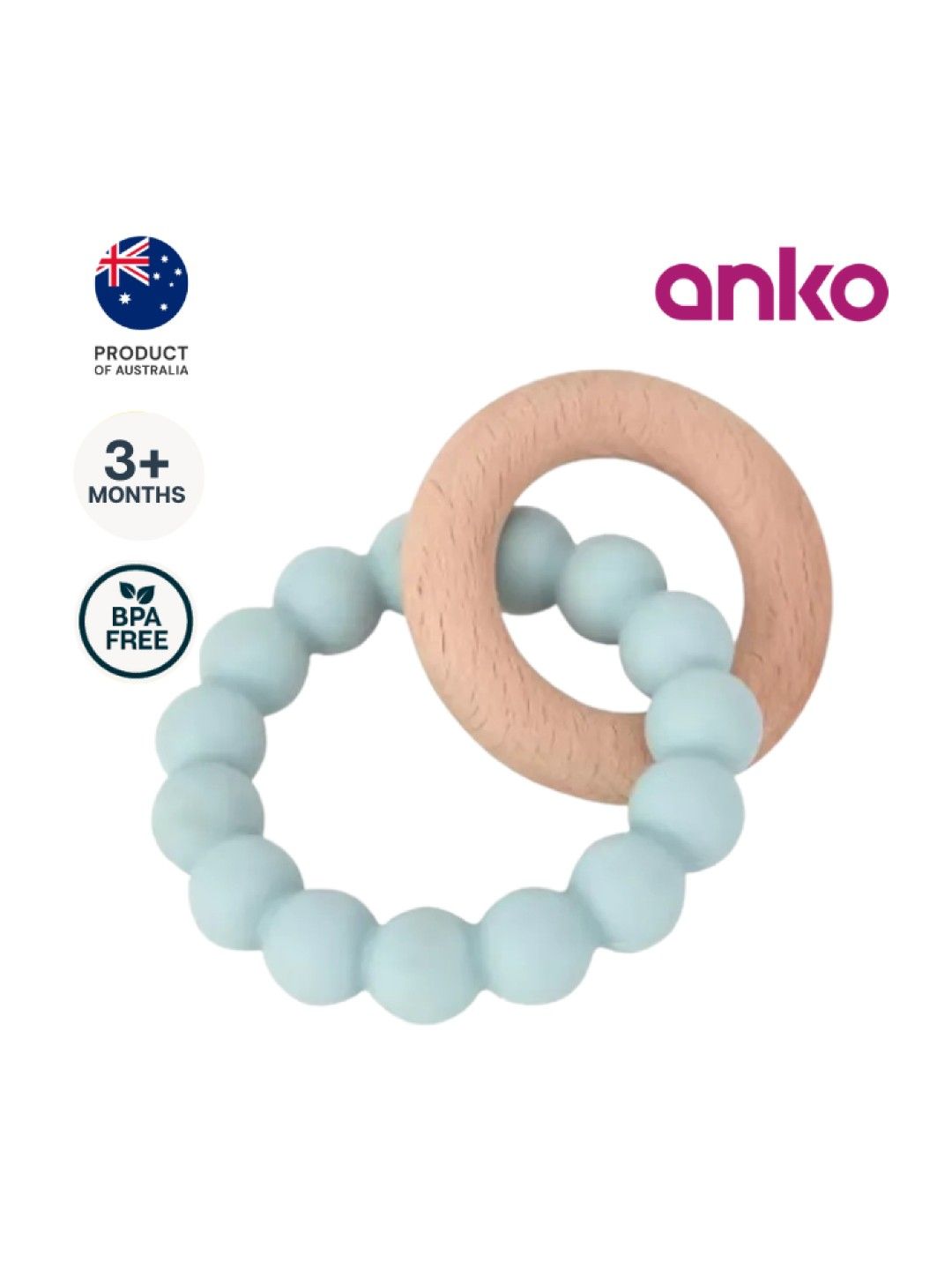 Anko Wooden & Silicone Teether