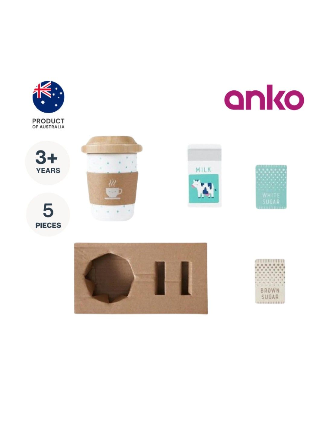 Anko Wooden Coffee To Go Set