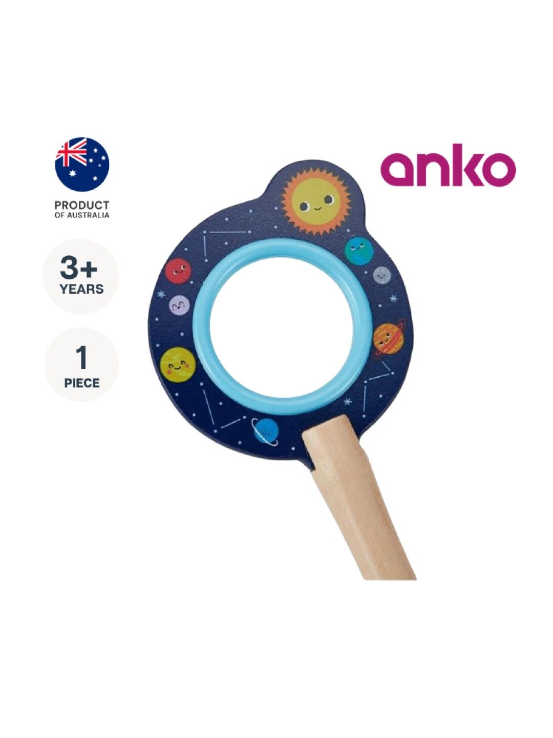 Anko Wooden Magnifier (Dark Blue- Image 1)