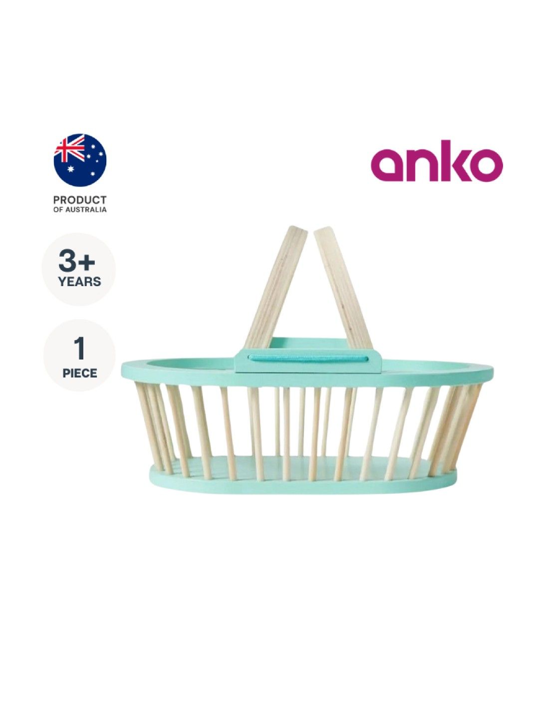 Anko Wooden Shopping Basket (No Color- Image 1)