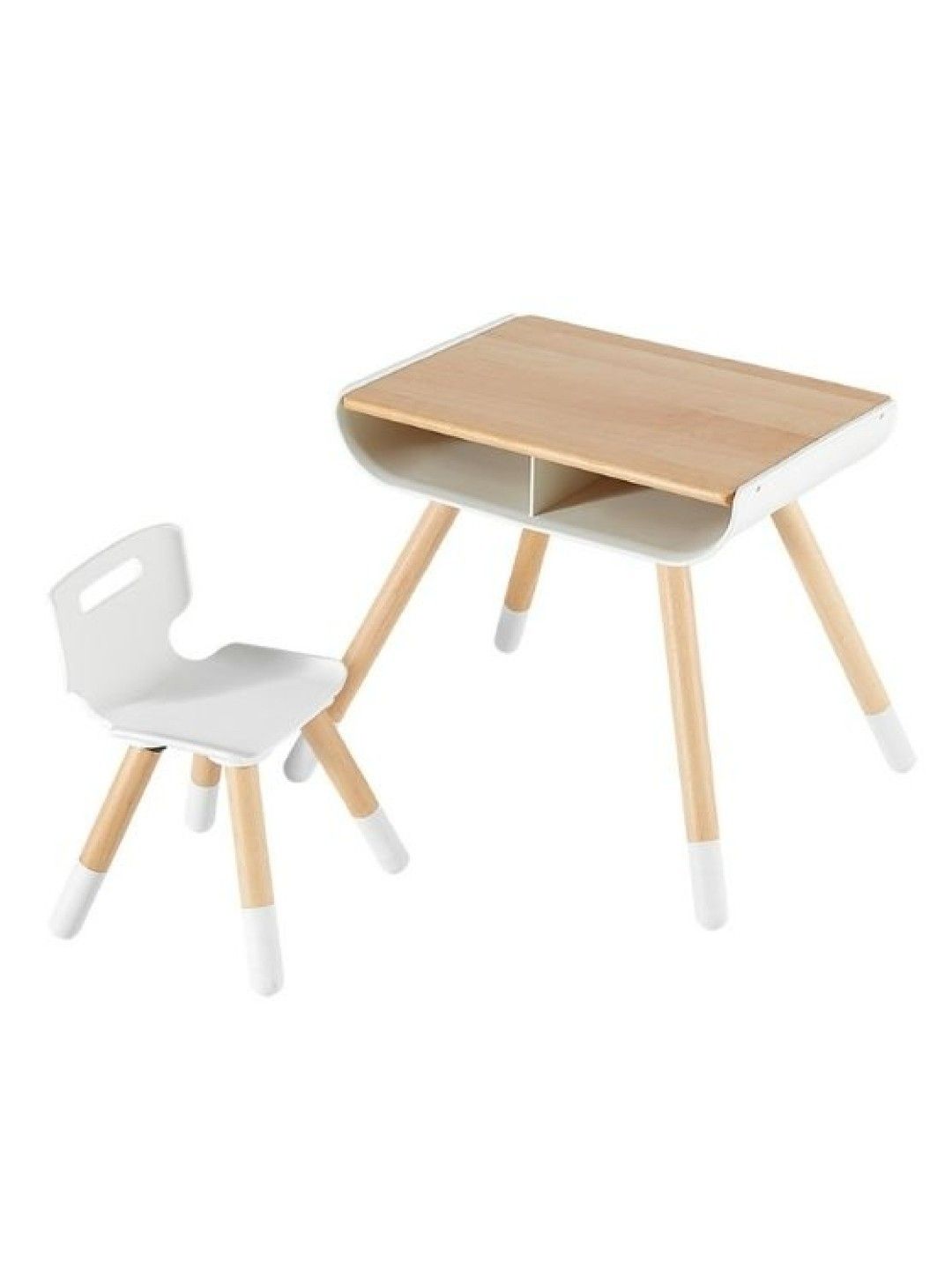 Discover Living Ph Wooden Table and Chair Set (White- Image 1)