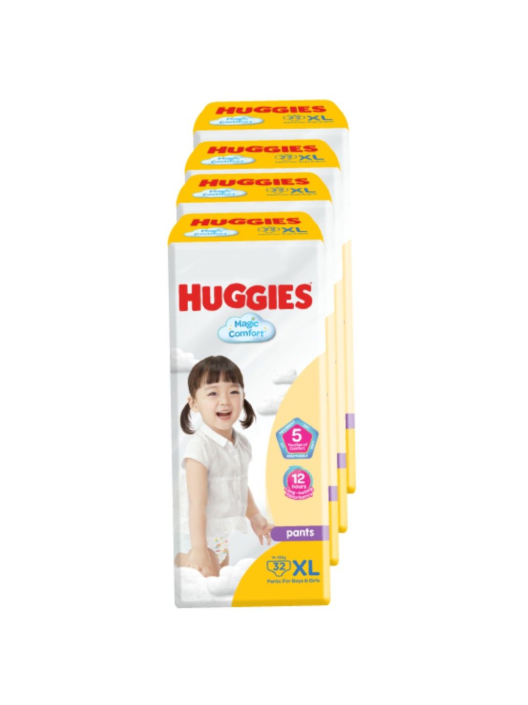 Huggies Magic Comfort Pants XL - 32 pcs x 4 packs (128 pcs) (No Color- Image 2)