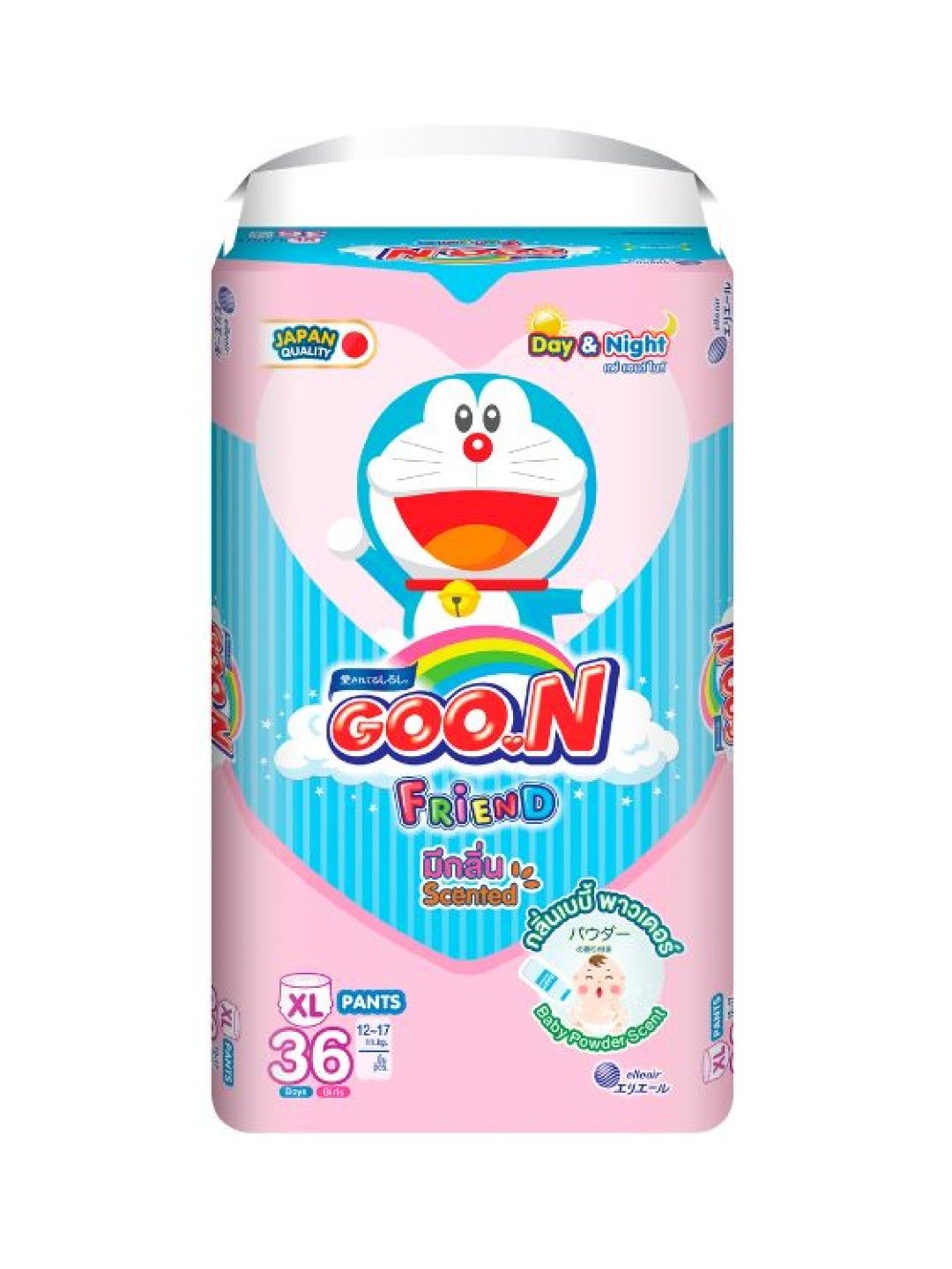 GOO.N FRIEND Pants Diaper - Baby Powder Scent XL (36pcs) (No Color- Image 1)