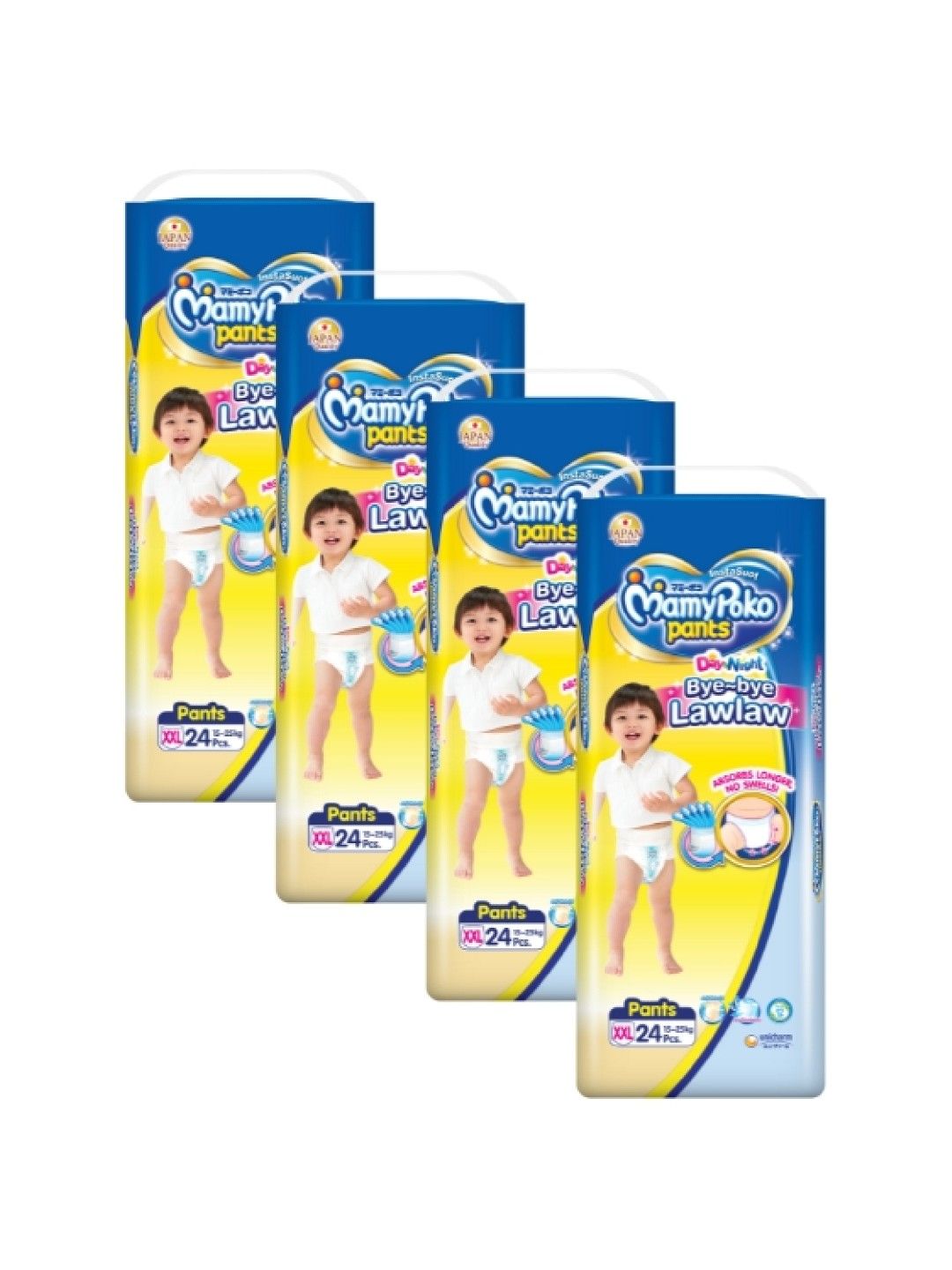 MamyPoko Instasuot Pants XXL 24s x 4 packs (96 pcs) (No Color- Image 1)