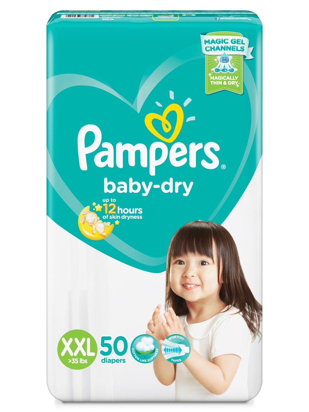 Pampers Baby Dry Taped XXL 50s x 1 pack (50 pcs) (No Color- Image 1)