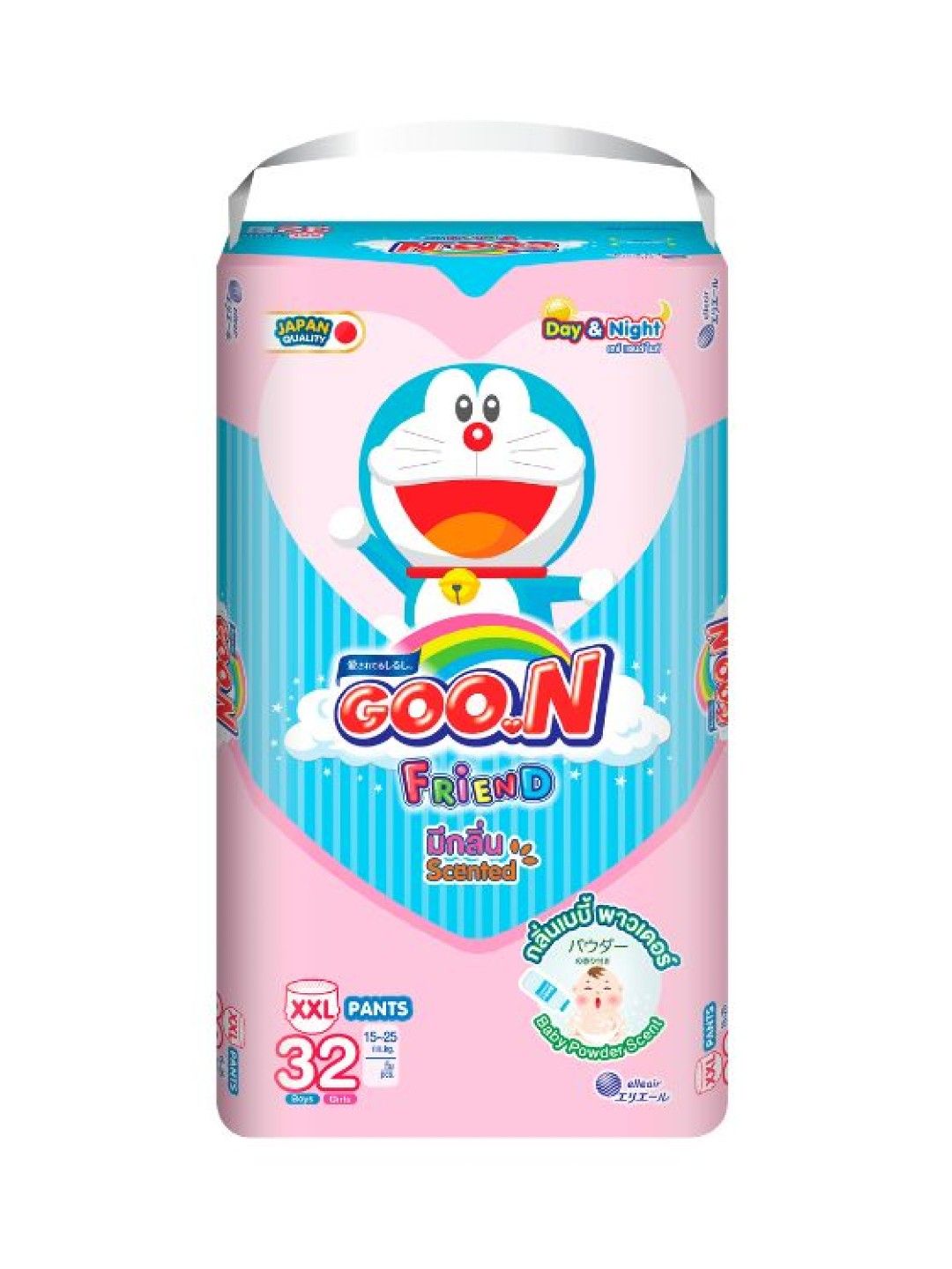 GOO.N FRIEND Pants Diaper - Baby Powder Scent XXL (32pcs) (No Color- Image 1)