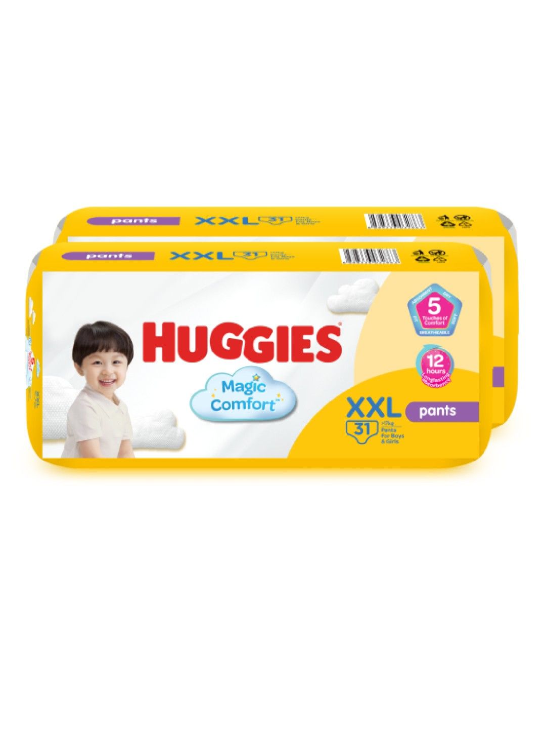 Huggies Magic Comfort Pants XXL 31s x 2 (62 pcs) (No Color- Image 2)