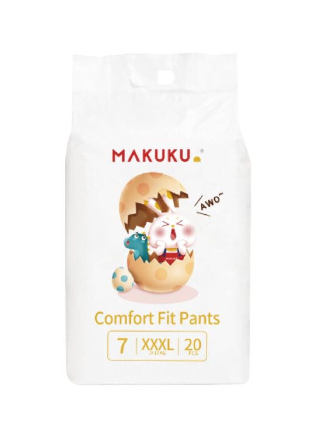 Makuku Baby Soft and Breathable Comfort Fit Diaper Pants, XXXLarge (20s)