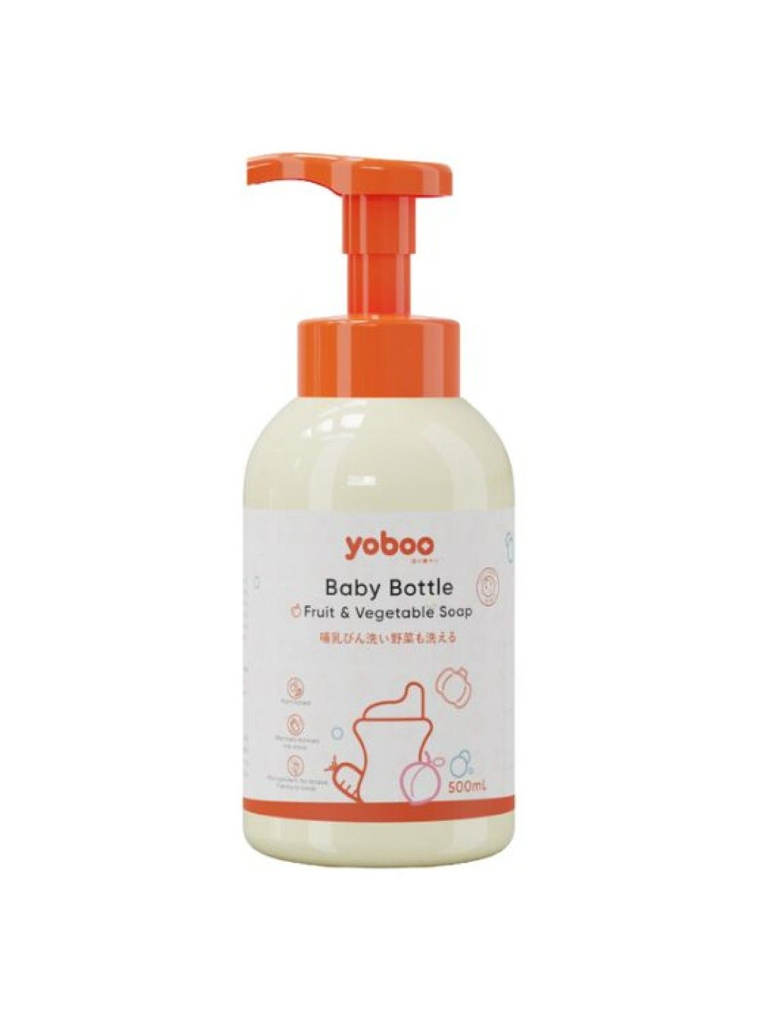 Yoboo Baby Bottle, Fruit & Vegetable Soap (500ml)