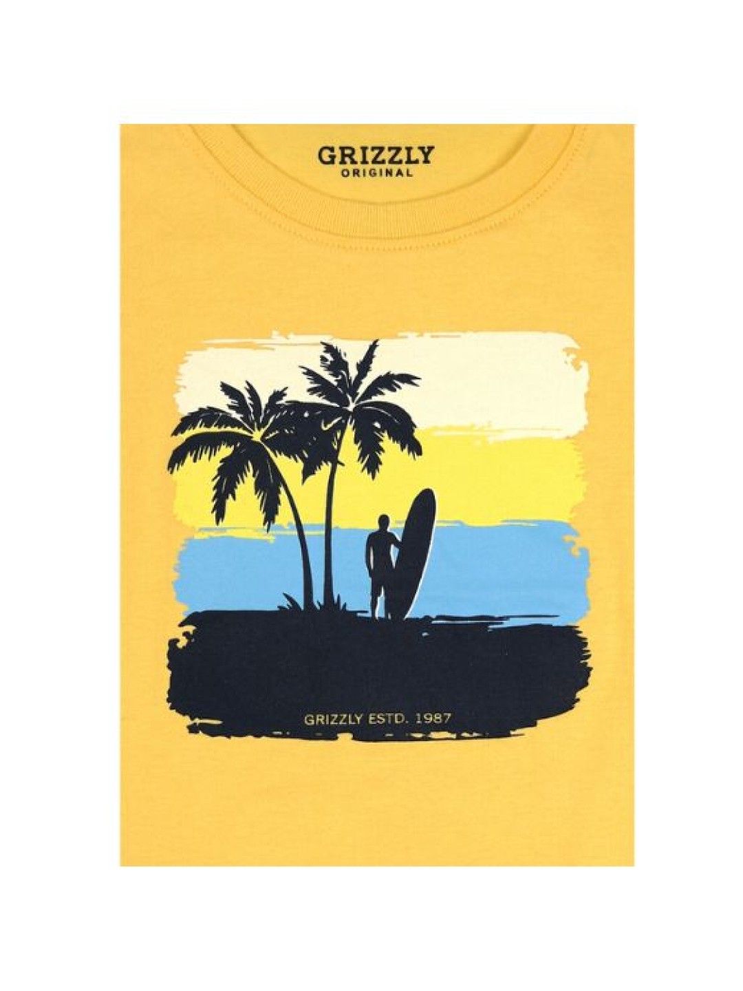 Grizzly Boys Short sleeve Round neck tees with Graphic Print (Yellow- Image 3)