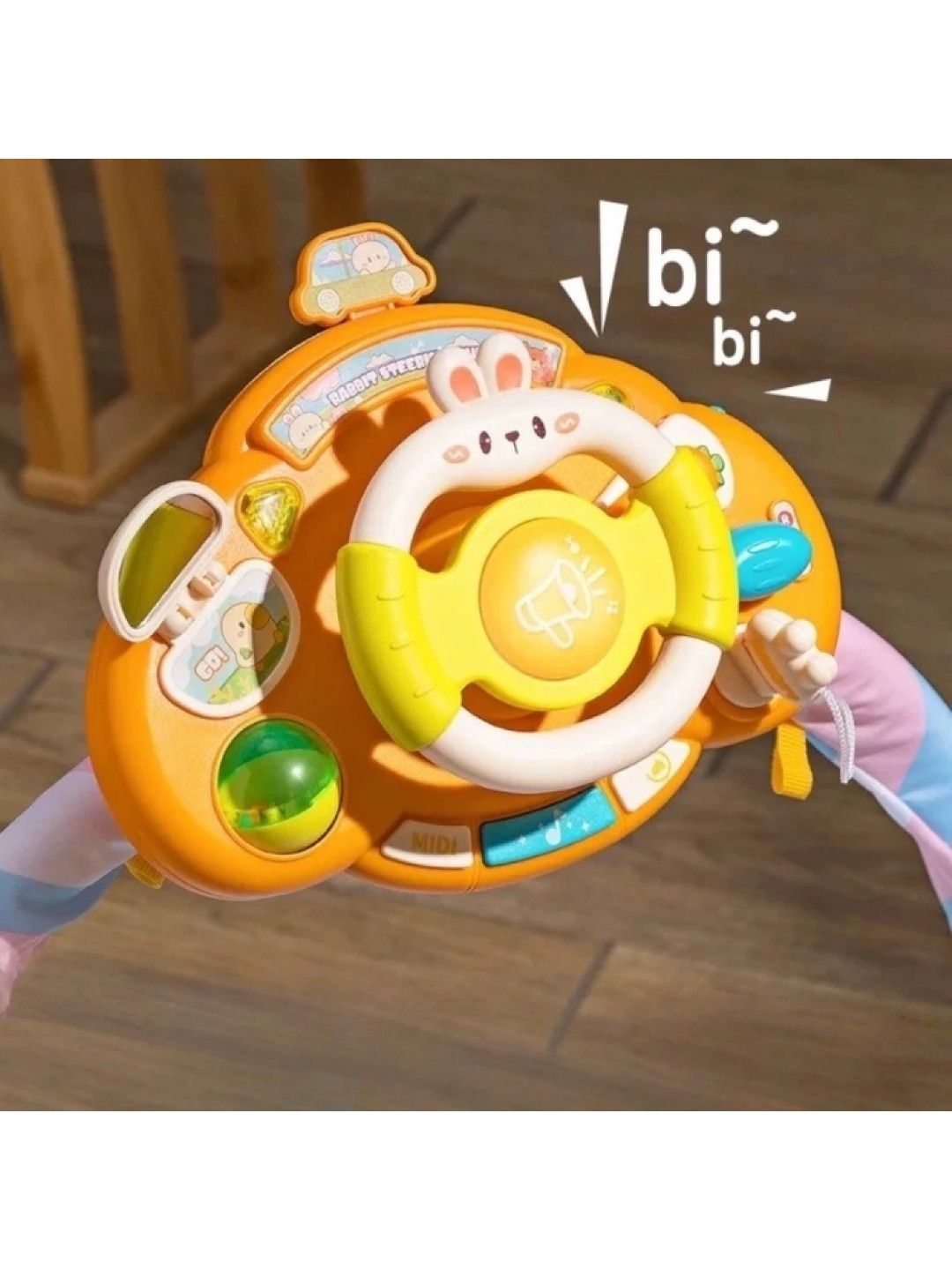 BabyPro Steering Wheel Toy For Kids (Yellow- Image 2)