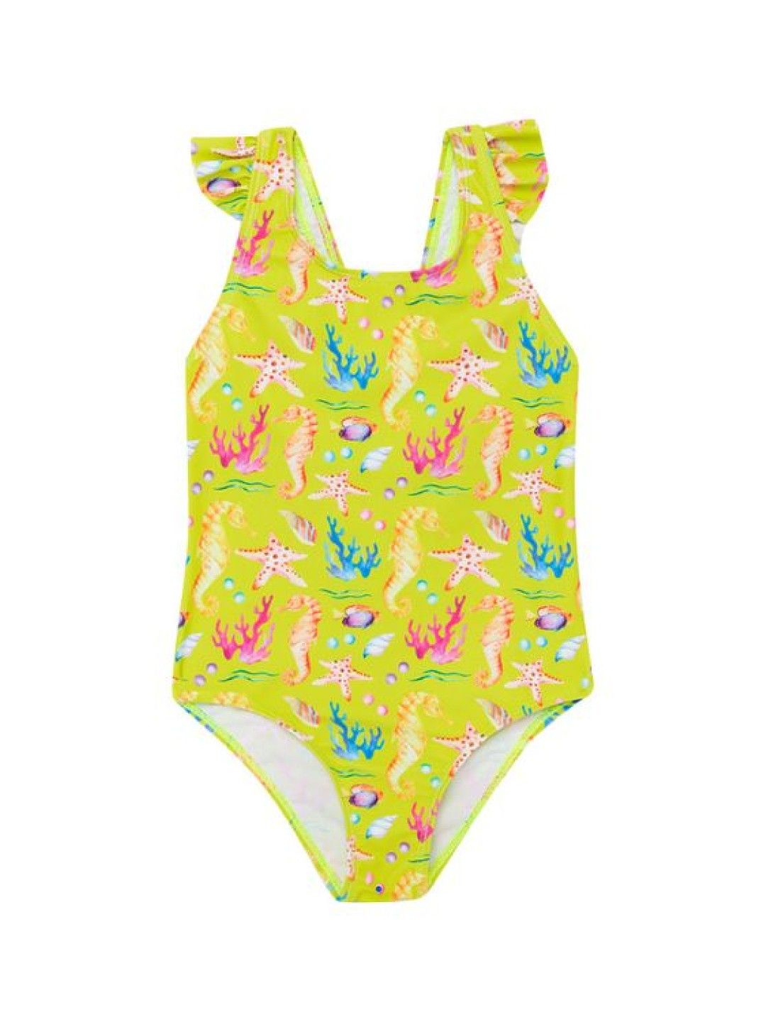 bean fashion Anina Rubio Coron Flutter Sleeves One Piece Swimsuit (Yellow- Image 2)