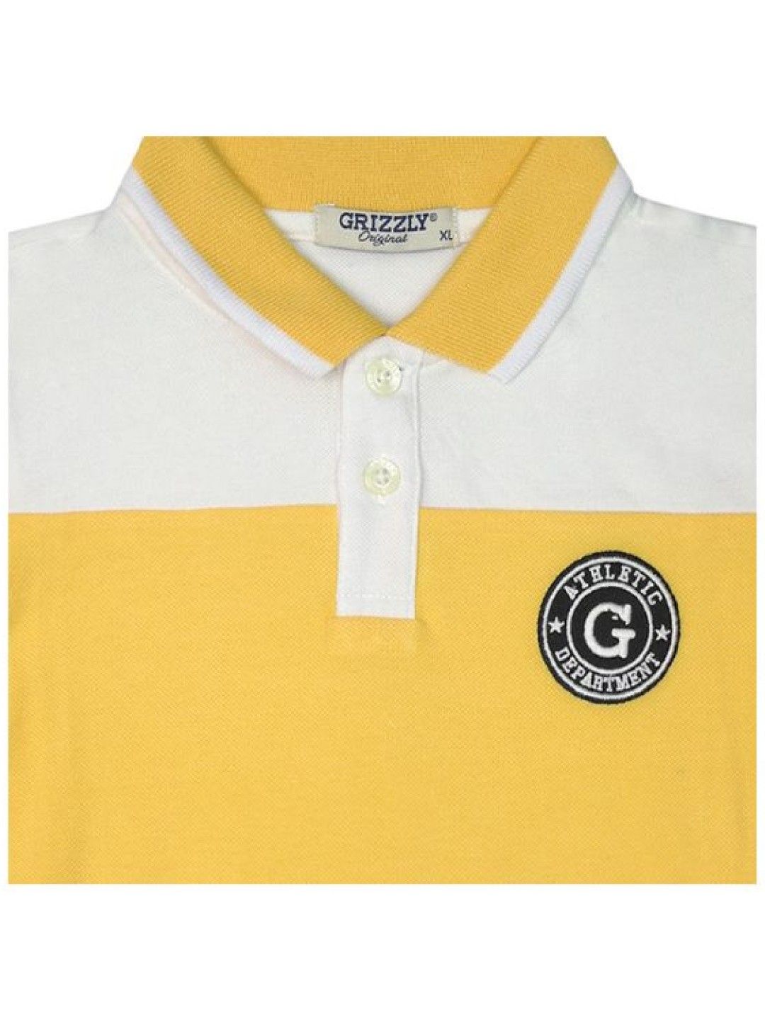 Grizzly Boys Short Sleeve Polo Shirt Cut & Sew (Yellow- Image 3)