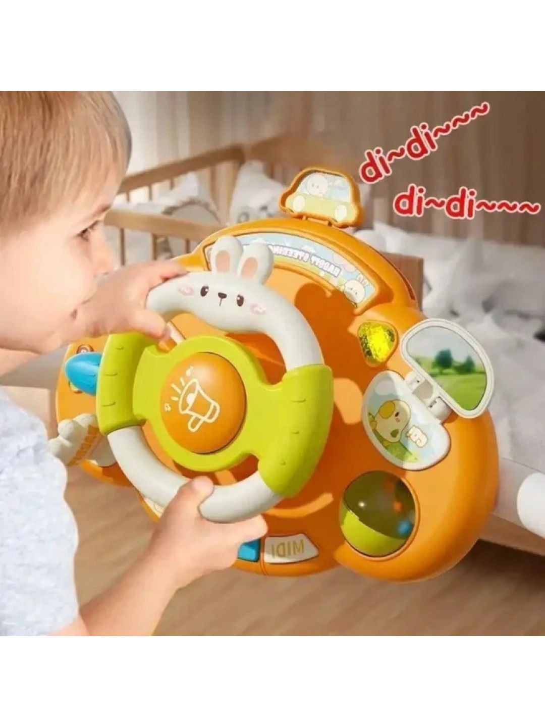 BabyPro Steering Wheel Toy For Kids (Yellow- Image 3)