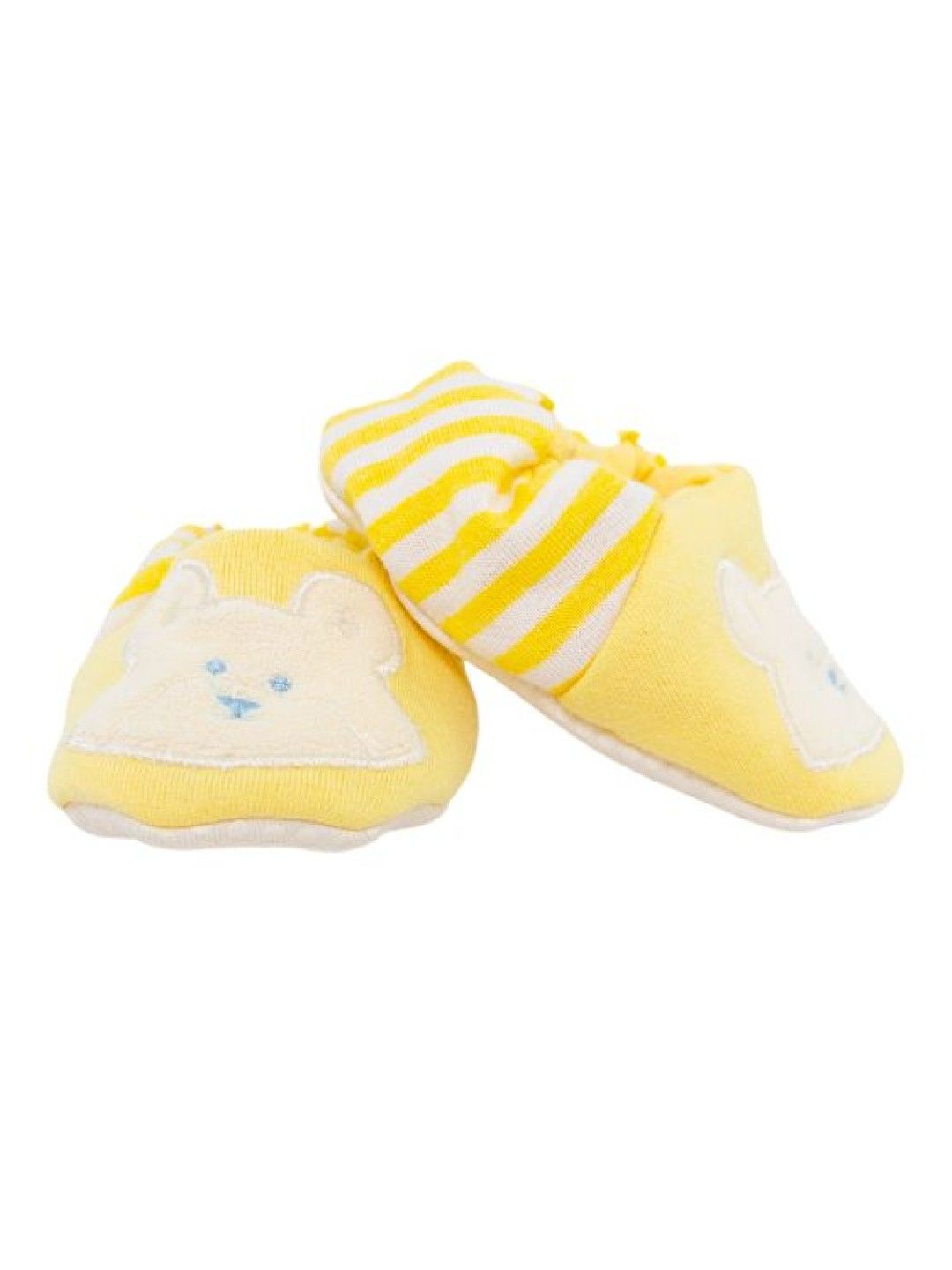 Soft Hugs Newborn Booties (Yellow Bear Stripes- Image 4)