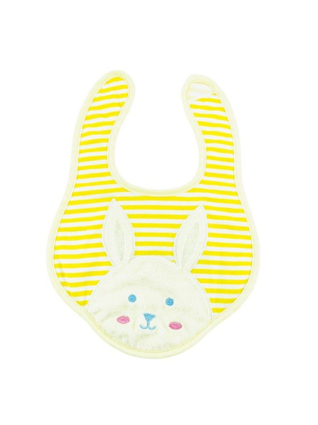 Soft Hugs Baby Bib (Yellow Bunny Stripes- Image 1)