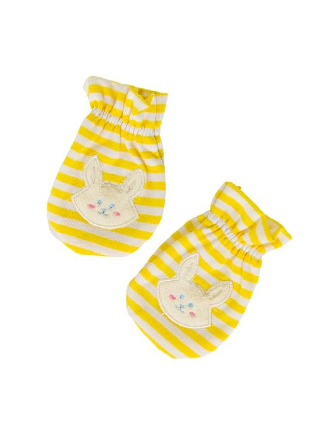 Soft Hugs Newborn Mitten - Garterized (Yellow Bunny Stripes- Image 1)