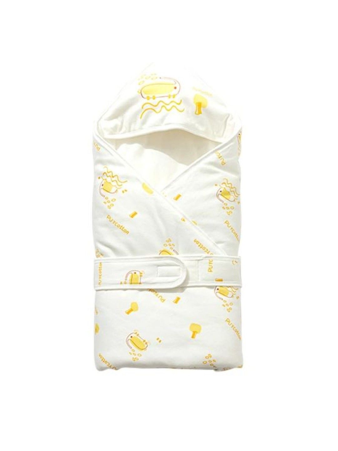 Purcotton Baby Swaddle (Yellow Elephant- Image 1)
