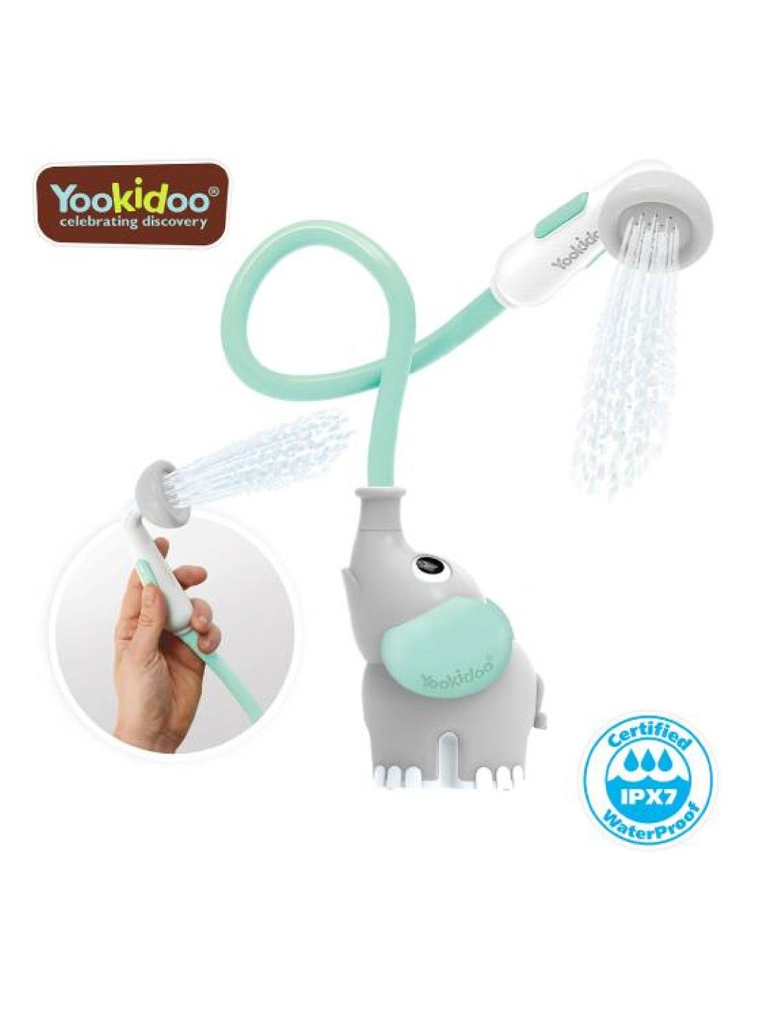 Yookidoo Elephant Baby Shower (Turquoise- Image 2)
