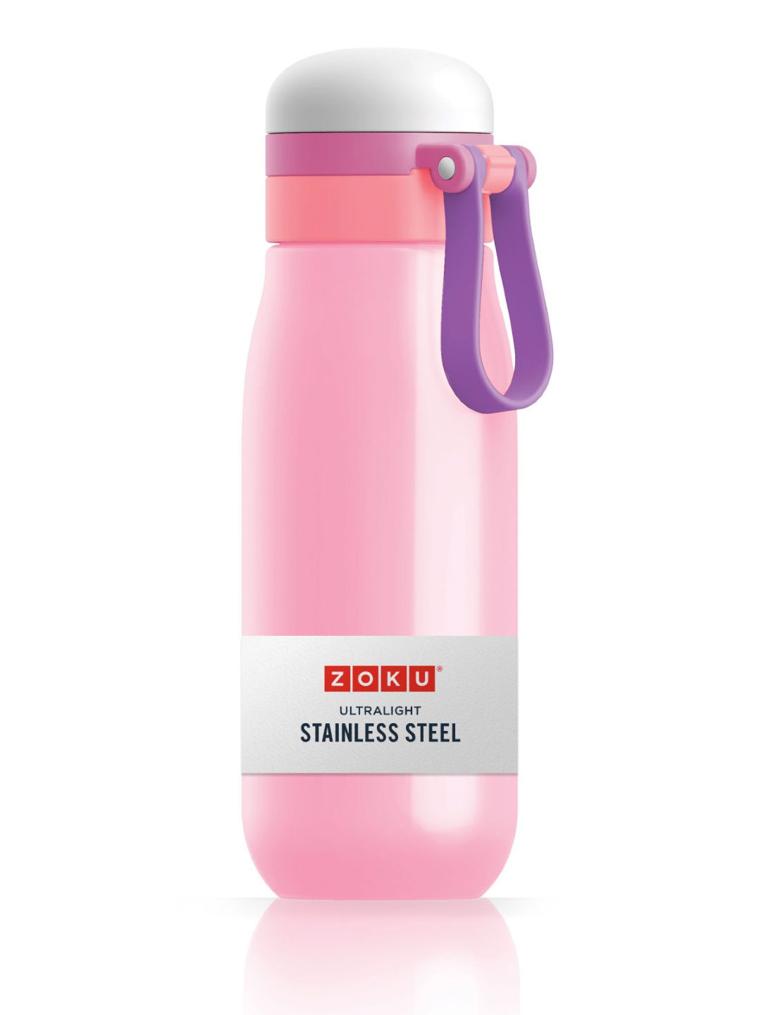 Zoku Ultralight Stainless Steel Bottle (Pink- Image 1)